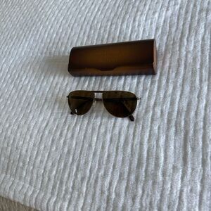 Brown Aviator Sunglasses with Case